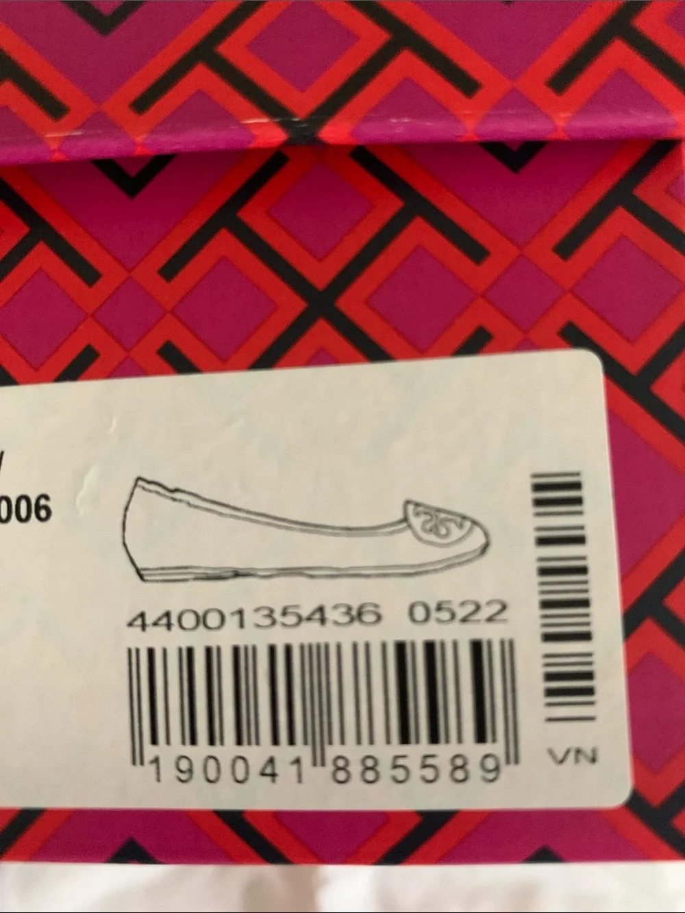 Tory Burch Black Leather Logo Ballet Flats